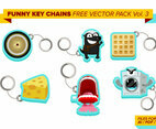 Funny Key Chains Free Vector Pack Vol. 3