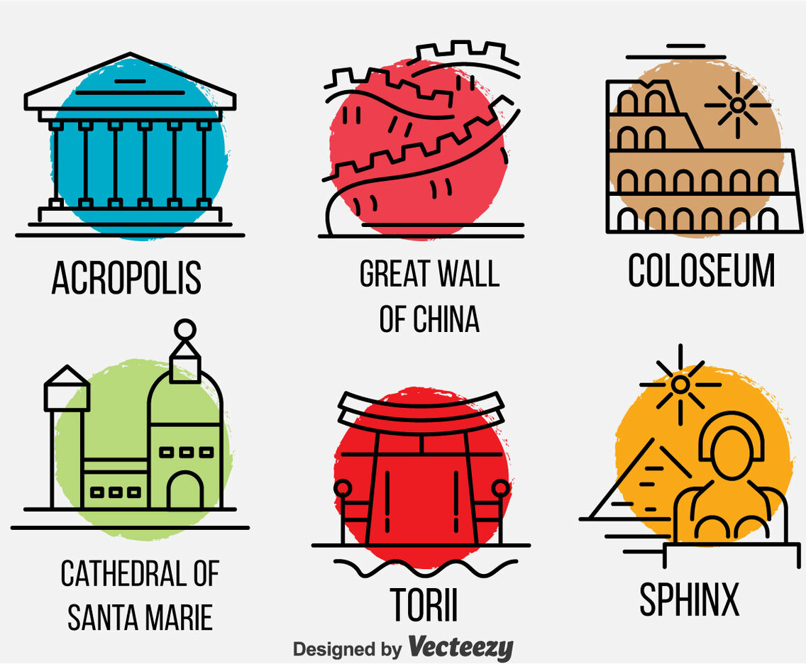 World Landmark Vector Set