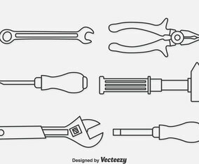 Repair Tools Outline Icons