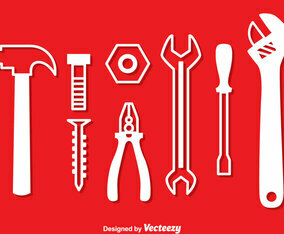 Repair Tools White Icons