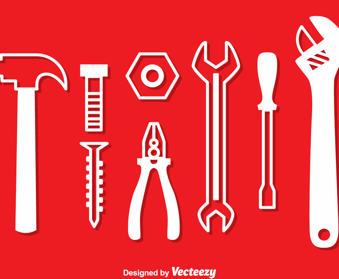 Repair Tools White Icons