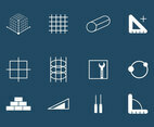 Rebar Construction Icon Set