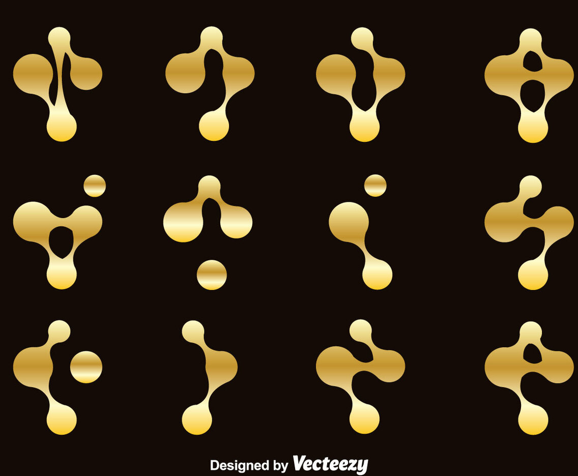 Nanotechnology Symbol Vector Set