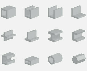Rebar Construction Icon Set
