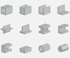 Rebar Construction Icon Set