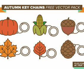 Autumn Key Chains Free Vector Pack