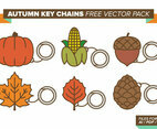 Autumn Key Chains Free Vector Pack