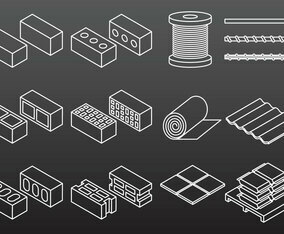 Construction Material Icons