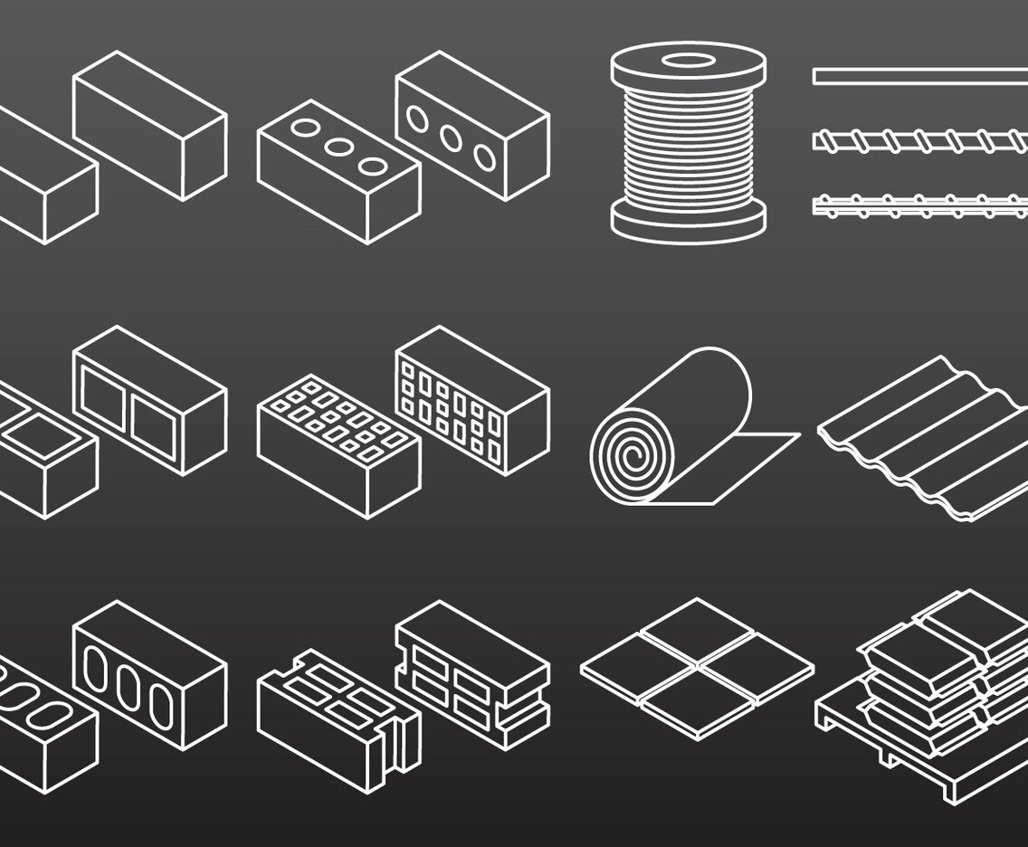 Construction Material Icons