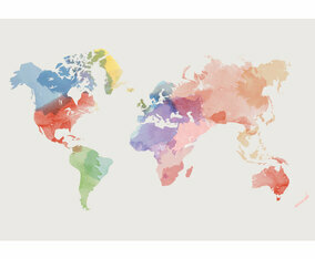 Watercolor World Map Vector