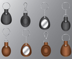 Leather Oval Keychains