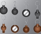 Leather Circle Keychains