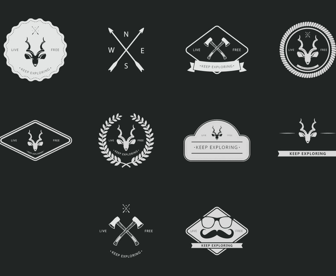 Kudu Hipster Icon Set