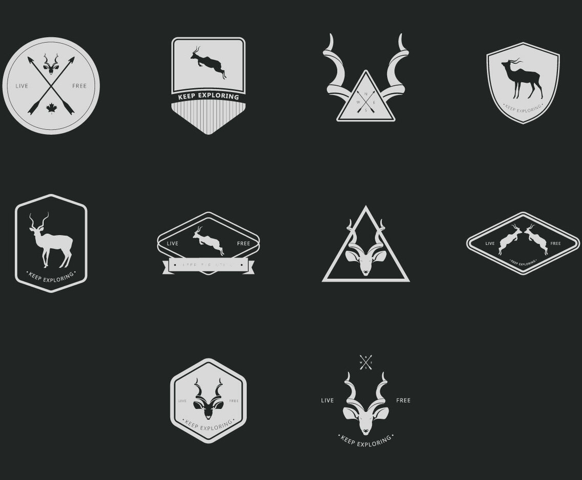 Kudu Hipster Badge Set