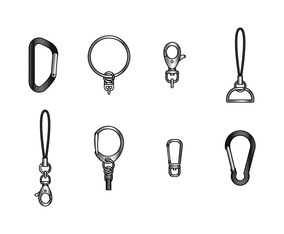 KEY CHAIN HOLDER PARTS VECTOR