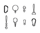 KEY CHAIN HOLDER PARTS VECTOR