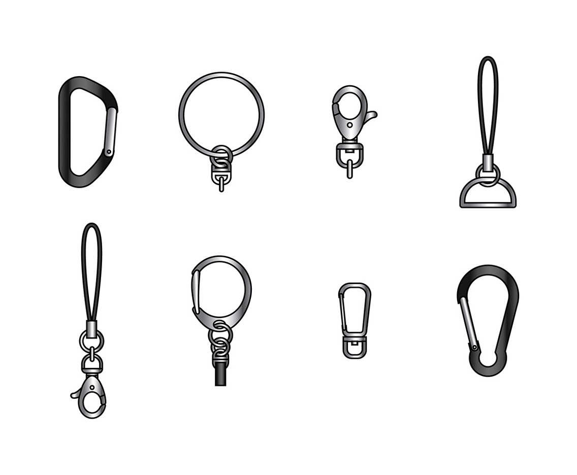 KEY CHAIN HOLDER PARTS VECTOR