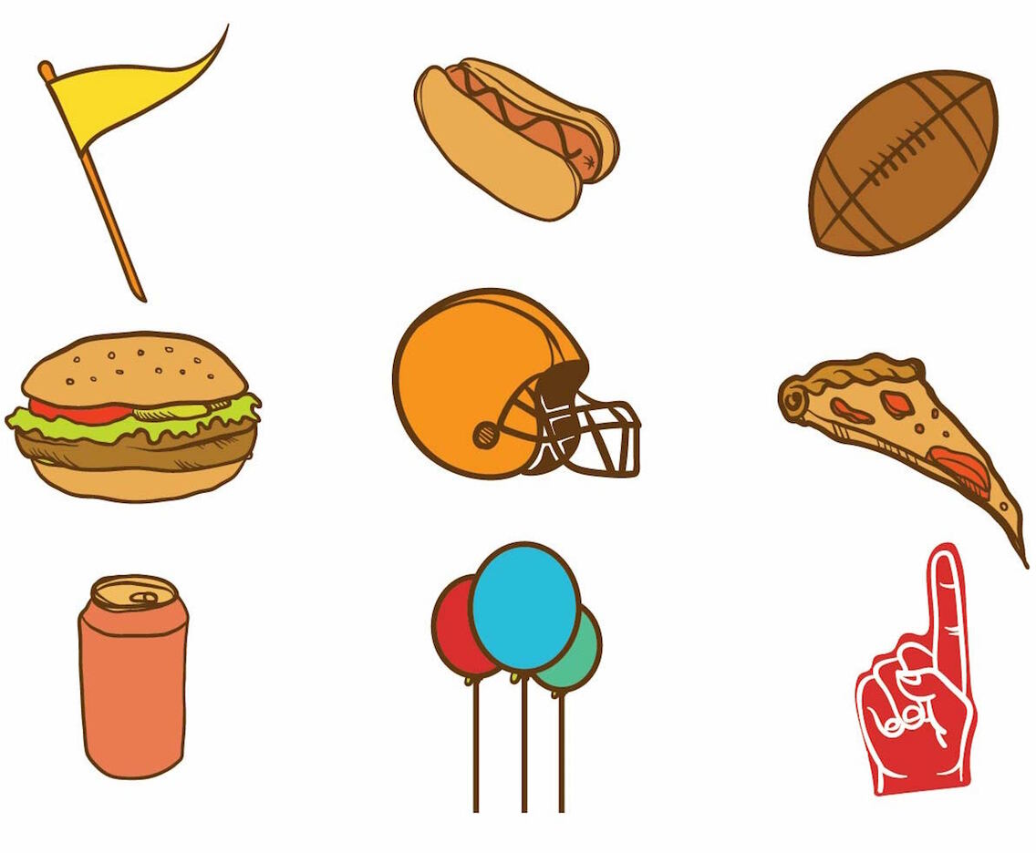 Free Hand Drawn Tailgate Party Icon Set