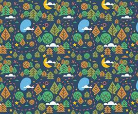 Free Star Forest Background Vector