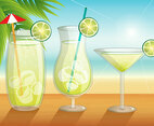 Caipirinha Beach Theme Vector