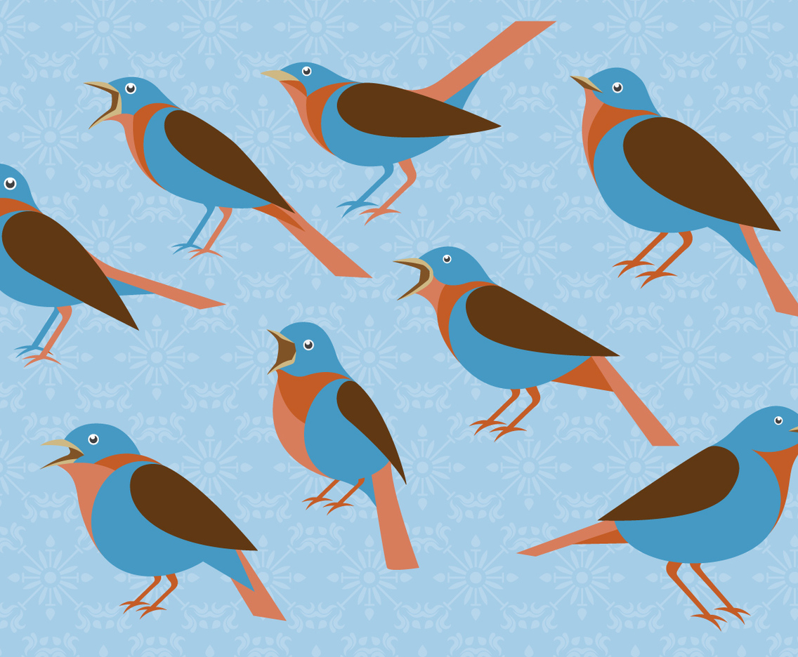 Nightingale Flat Illustration Set