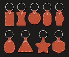 Leather Keychains Vectors