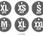 Grunge Style Size Badges