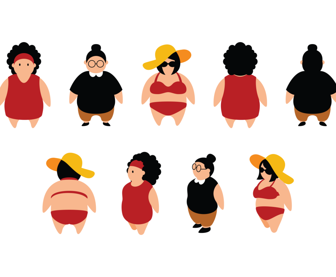 Plus Size Girls Cartoon