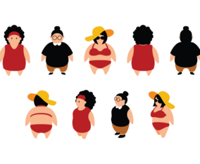 Plus Size Girls Cartoon