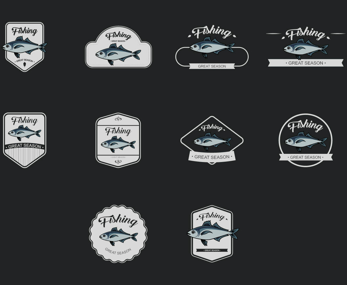 Mackerel Template Icon Set