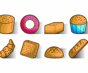 Free Raisins Bread Icon Vector