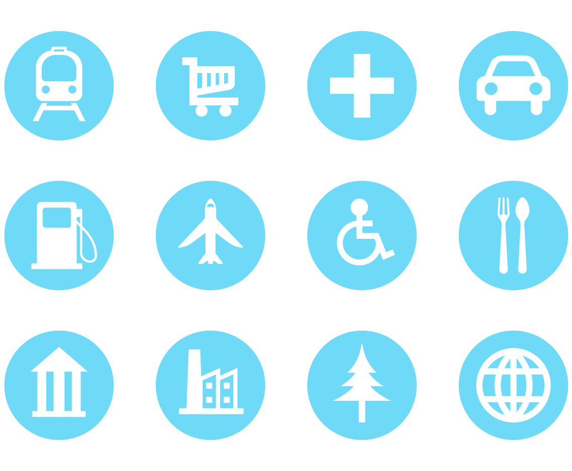 Free Map Legend and Sign Icon Vector