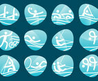Water Sport Olympic Pictograms