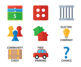 Monopoly Flat Icon