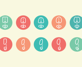 Ribcage Pictogram Icons