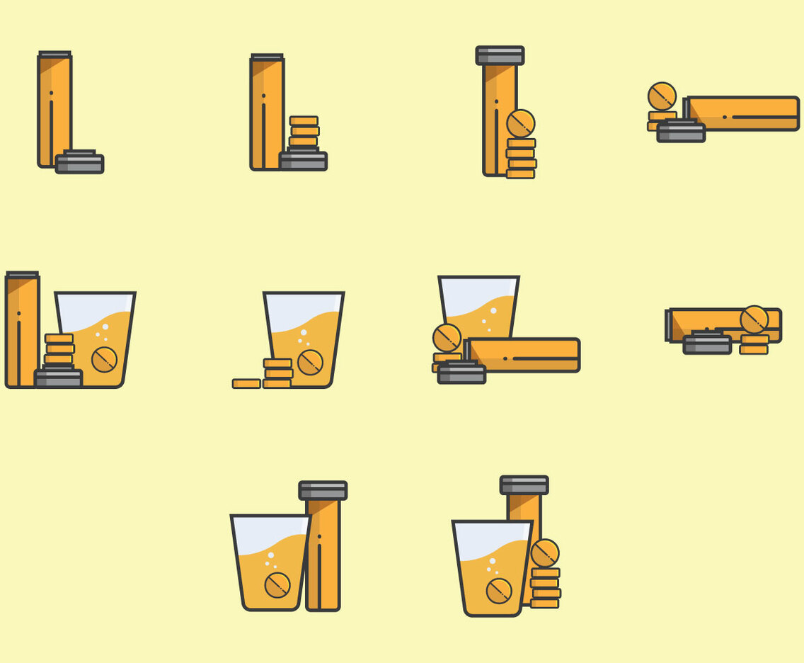 Effervescent Step by Step and Position Icon Set