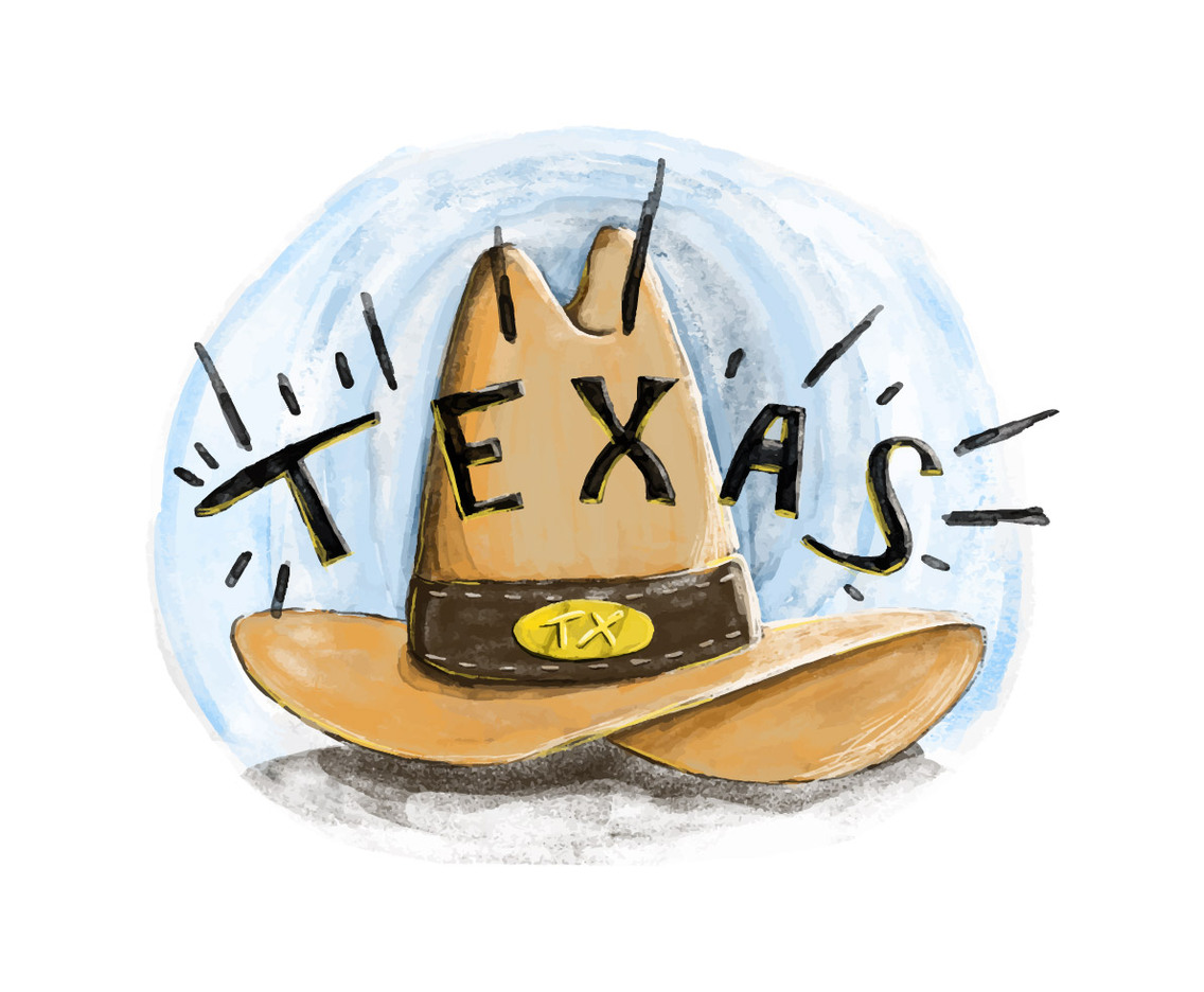 Free Texas Hat Watercolor Vector