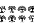 Set Of Celtic Tree Vector