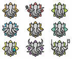 Minimalist Ganesh Icon Set