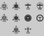 Biplane Logo Icon Set