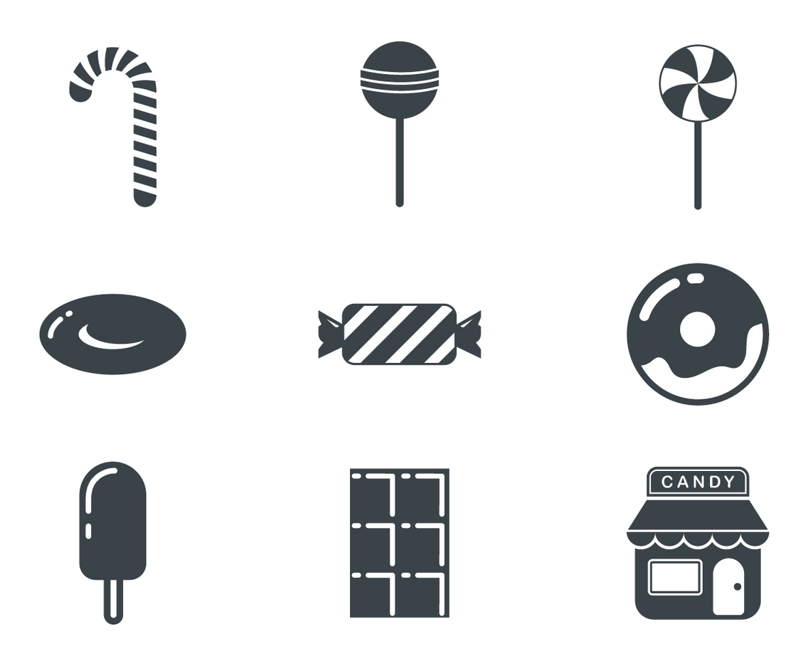 Free Candy Shop Icons Vector