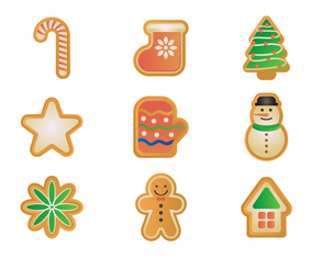 Free Gingerbread Cookies Vector Set