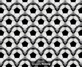 Vector Seamless Pattern With Abstract Football Balls