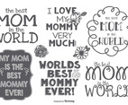 Best Mommy Hand Drawn Label Set