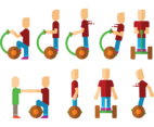 Playing segway Vector