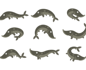 Pike Cartoon Vector