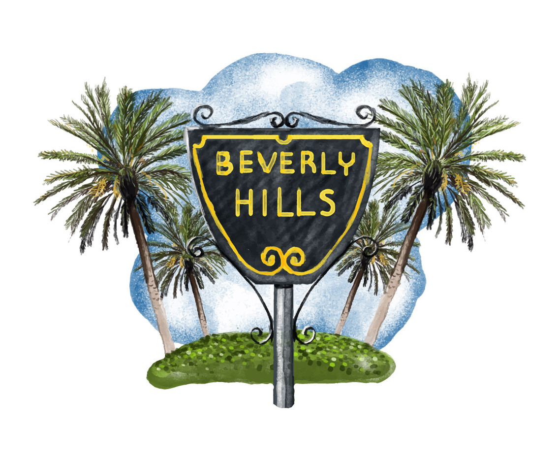 Free Beverly Hills Watercolor Vector
