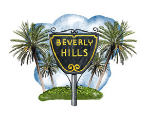 Free Beverly Hills Watercolor Vector