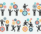 Free Working Together Vector