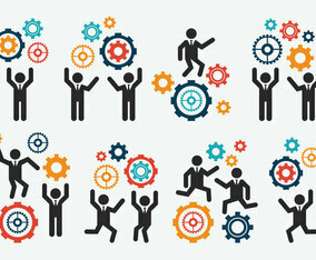 Free Working Together Vector